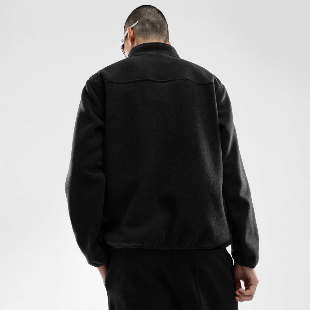 Camisola polar grossa com meio fecho para homem Desportos de inverno Stowe Preto 6/7