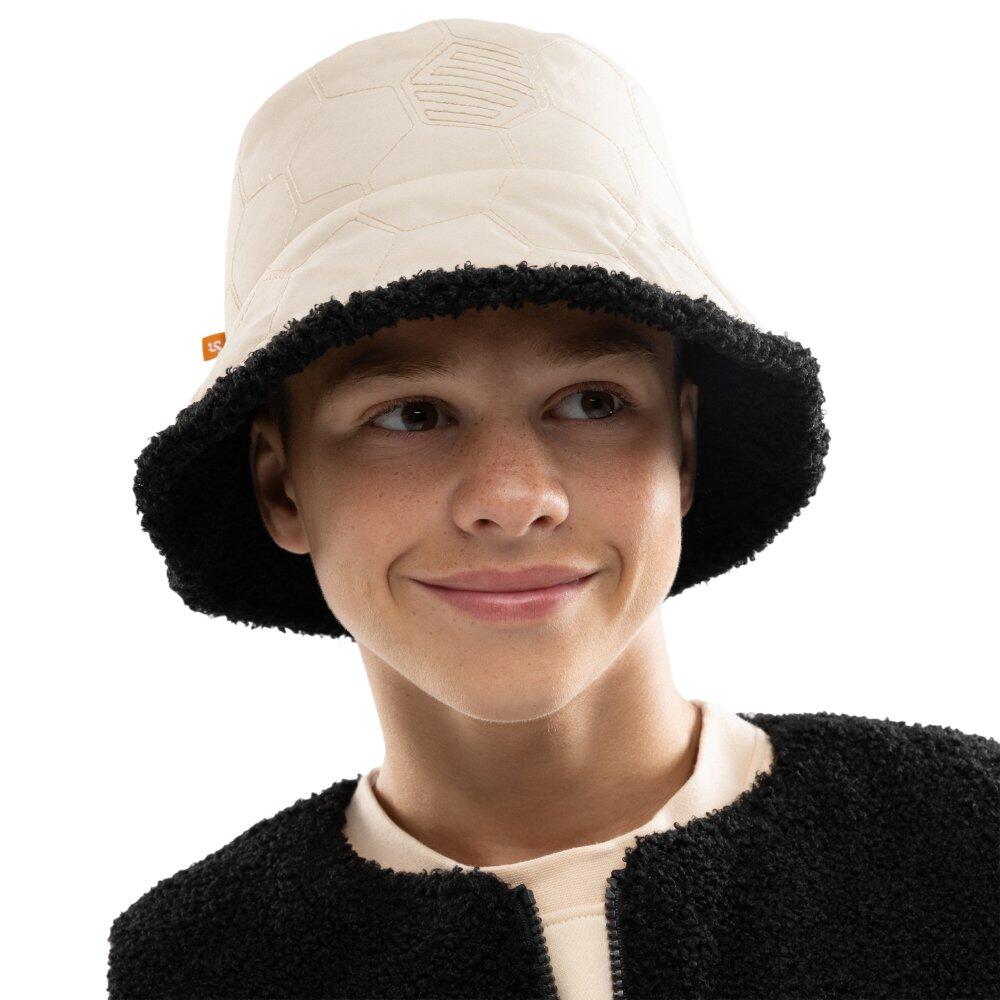 Kinder Lifestyle wendbarer sherpa-stepphut typ bucket Dobble Mini Beige 4/8