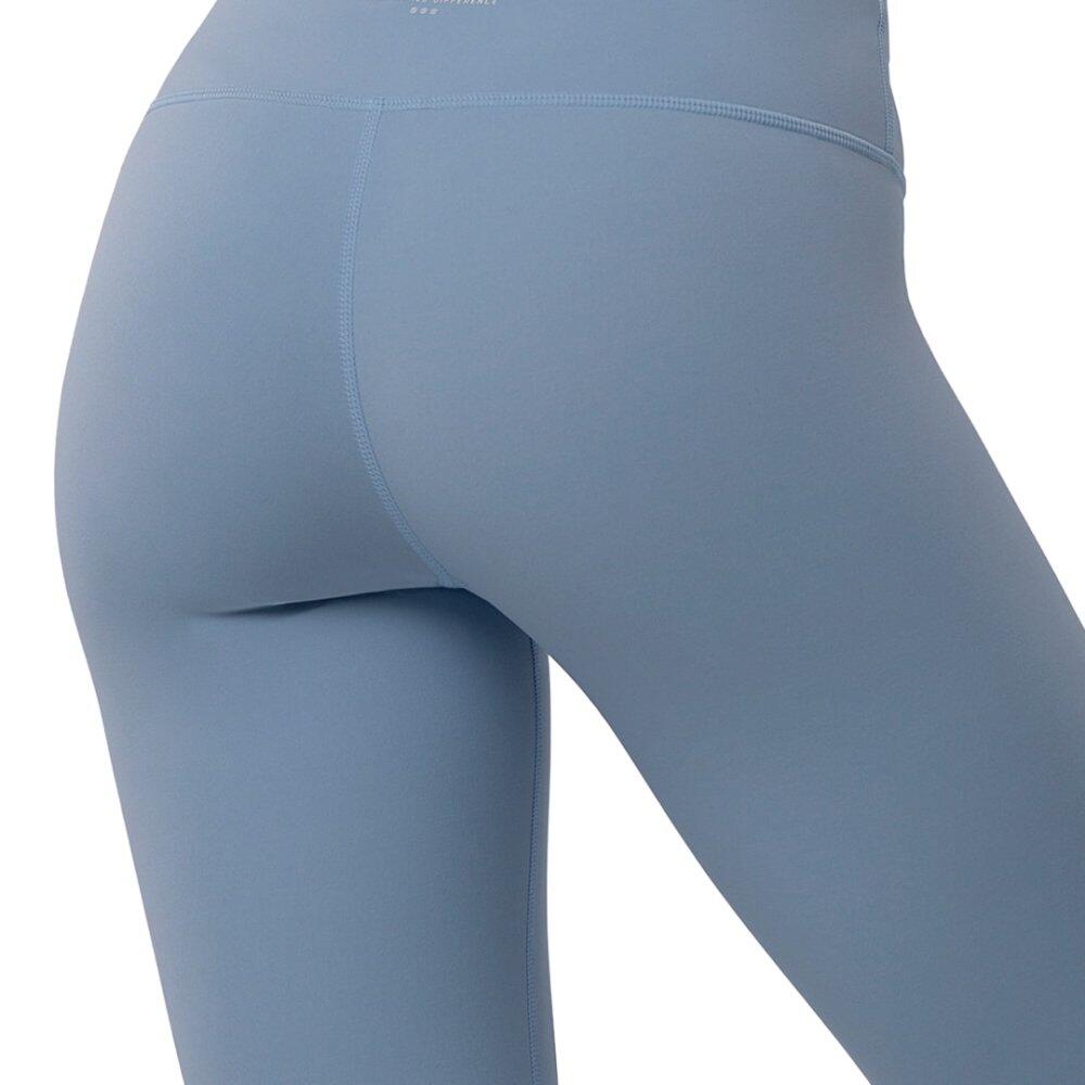 Damen Fitness Trainingsleggings mit mittelhohem Bund Shine Himmelblau 5/7