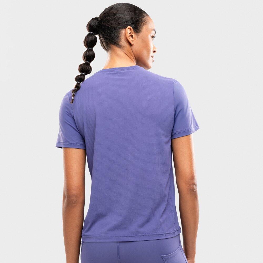 Damen Fitness kurzärmeliges lauf-t-shirt Singapore Blue Blau 6/7