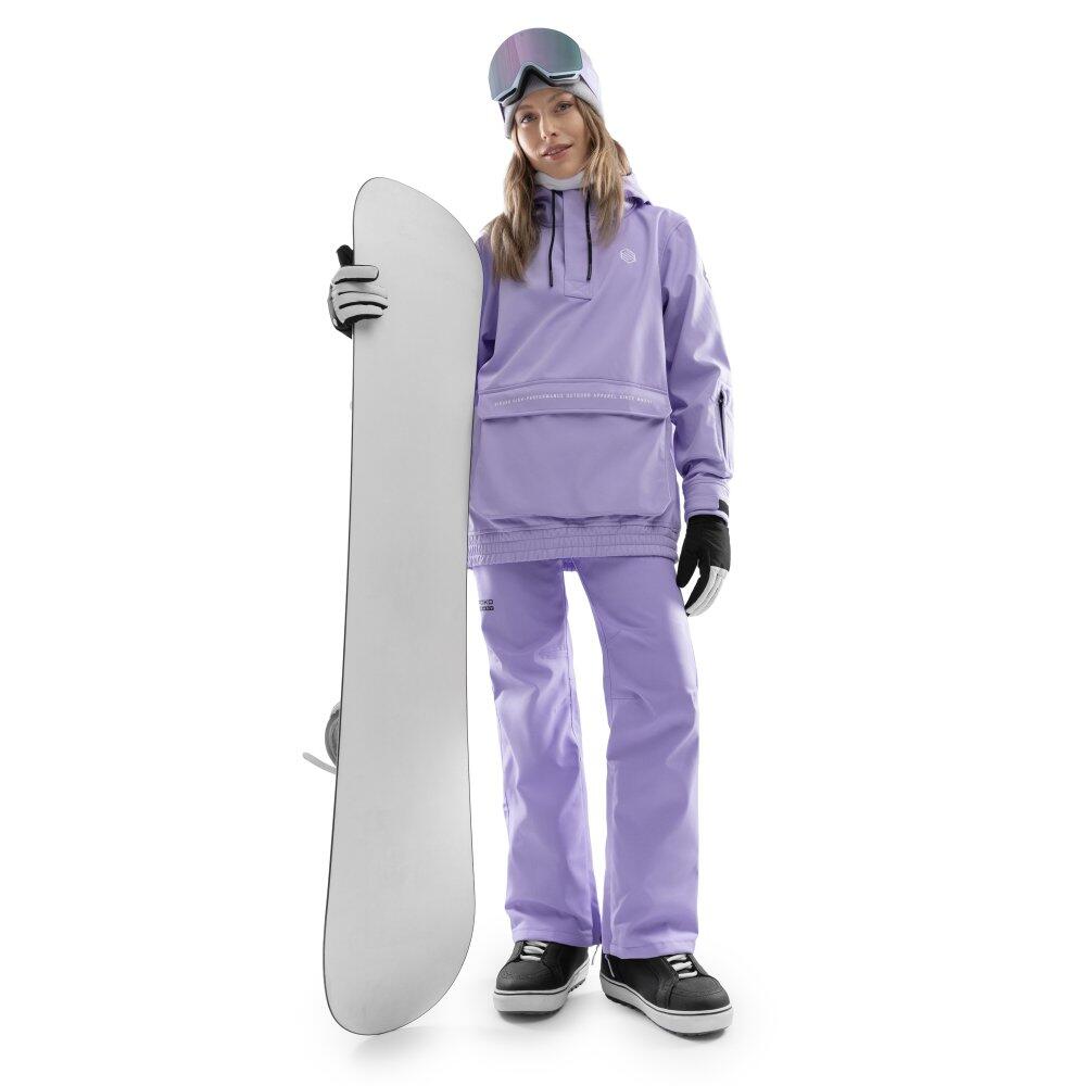 Pantalon snowboard hardshell femme Sports d'hiver P2-W Lyss Pourpre 3/8