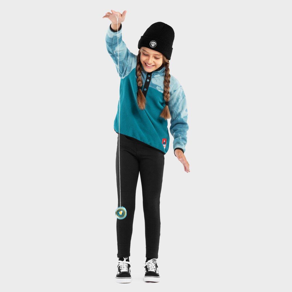 Felpa in pile spessa per bambine Sport invernali Bambini e bambine Jumbo-G Verde 4/7