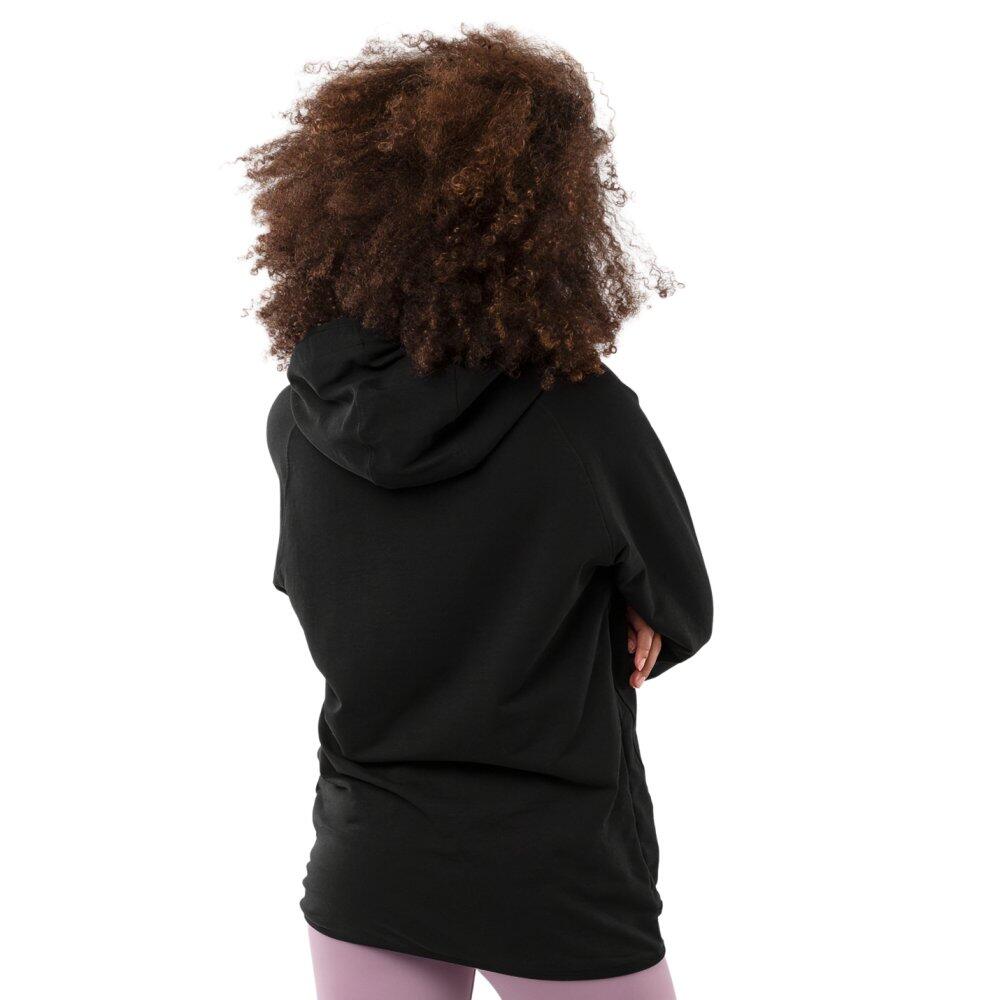 Sweat à capuche fitness femme Black Square-W Noir 2/7