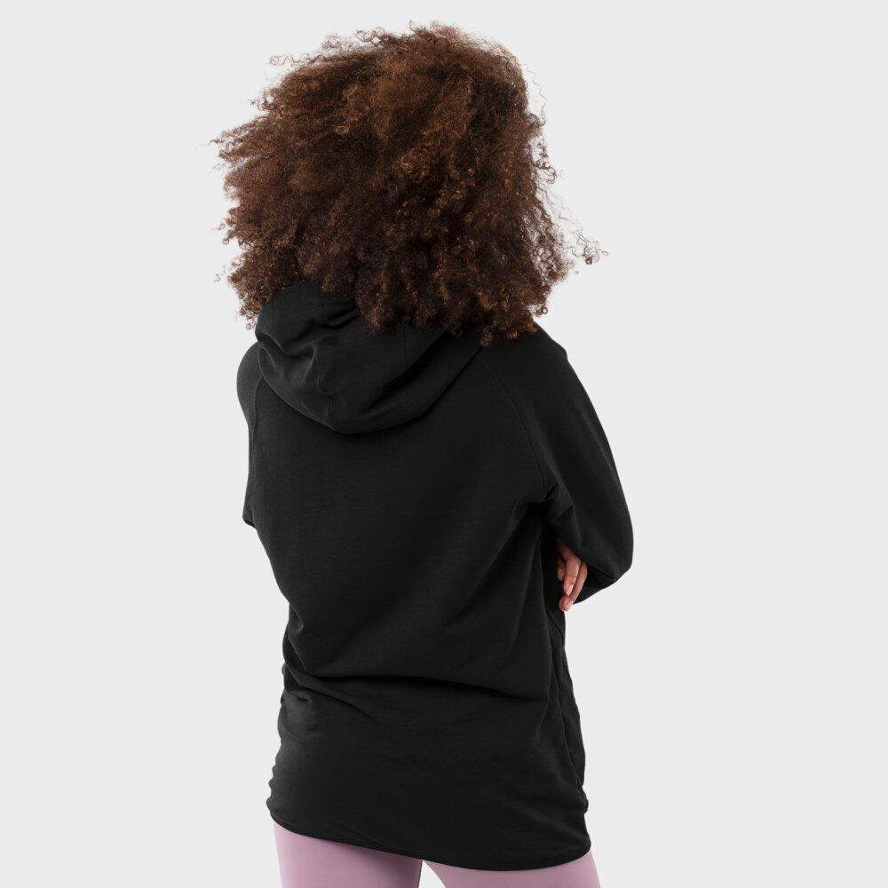Sweat à capuche fitness femme Black Square-W Noir 6/7