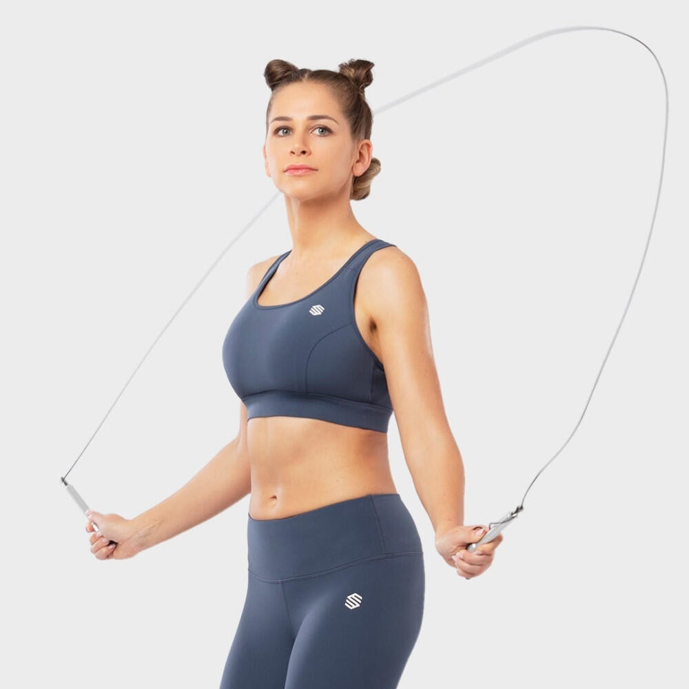 Brassière sport Fitness Femme Air Flow+ Bleu Denim 4/7