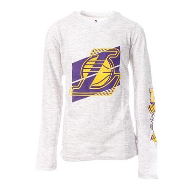 T-shirt NBA Los Angeles Lakers a Maniche Lunghe Grigio per Ragazzo
