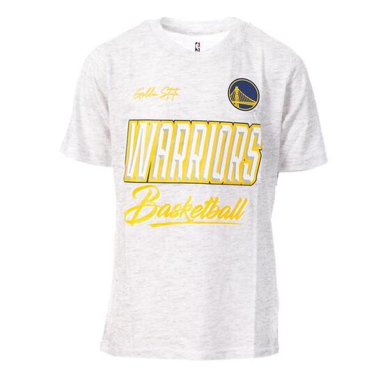 T-Shirt NBA Golden State Warriors per Ragazzo Grigio Melange