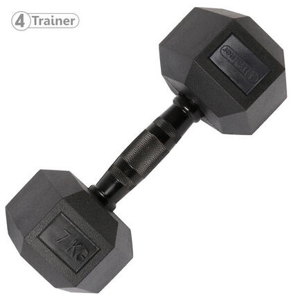 Haltère Hexagonale à l'unité - BL4CK 7KG - 4TRAINER