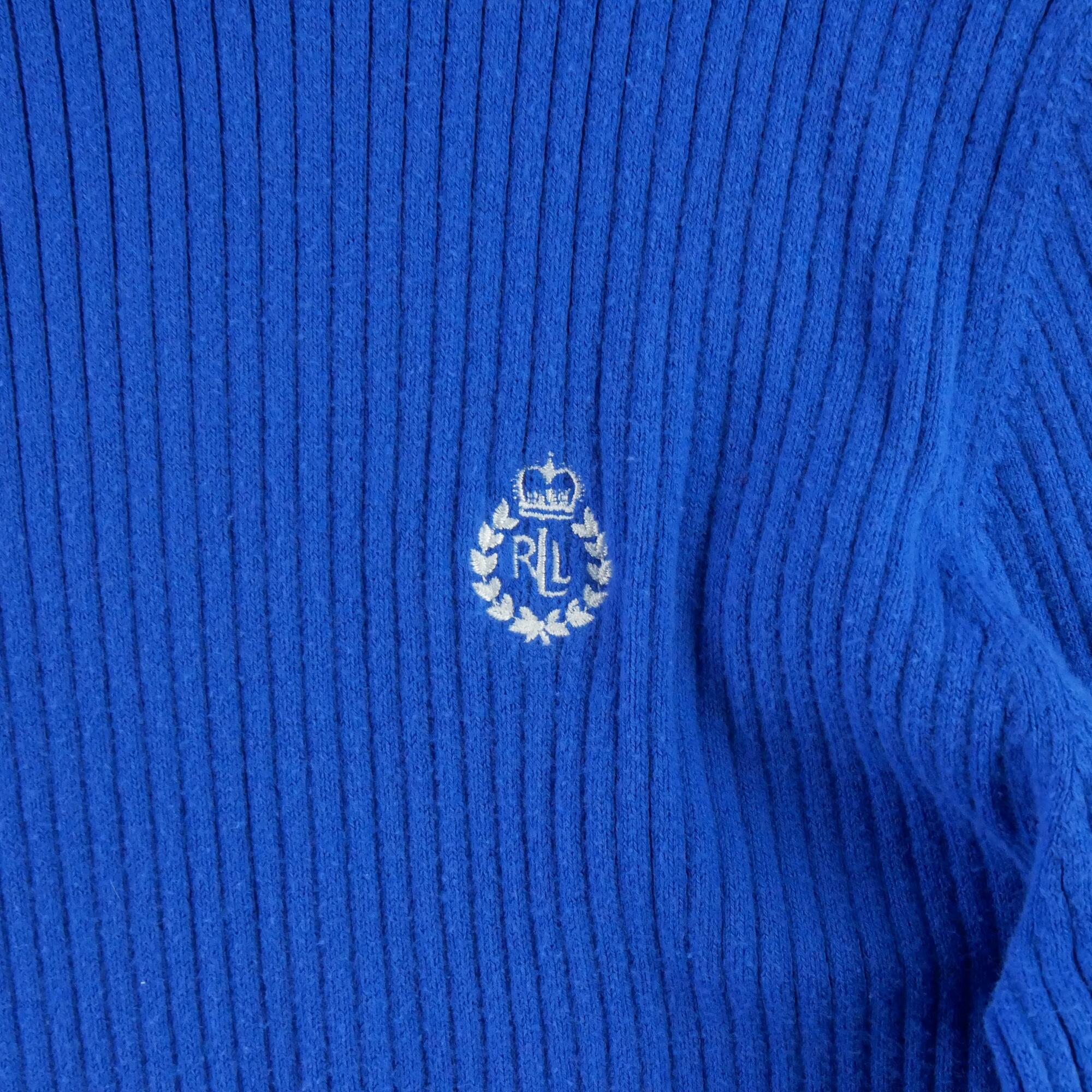 Seconda Mano - Maglione a collo alto blu da donna - Stato molto buono 3/6
