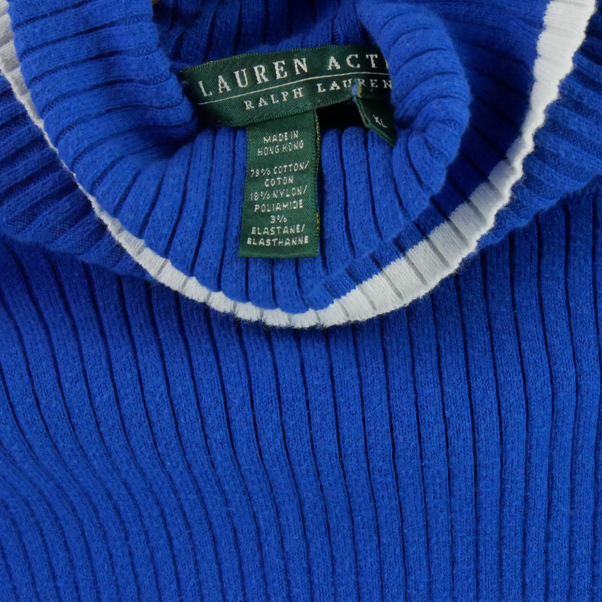 Seconda Mano - Maglione a collo alto blu da donna - Stato molto buono 5/6