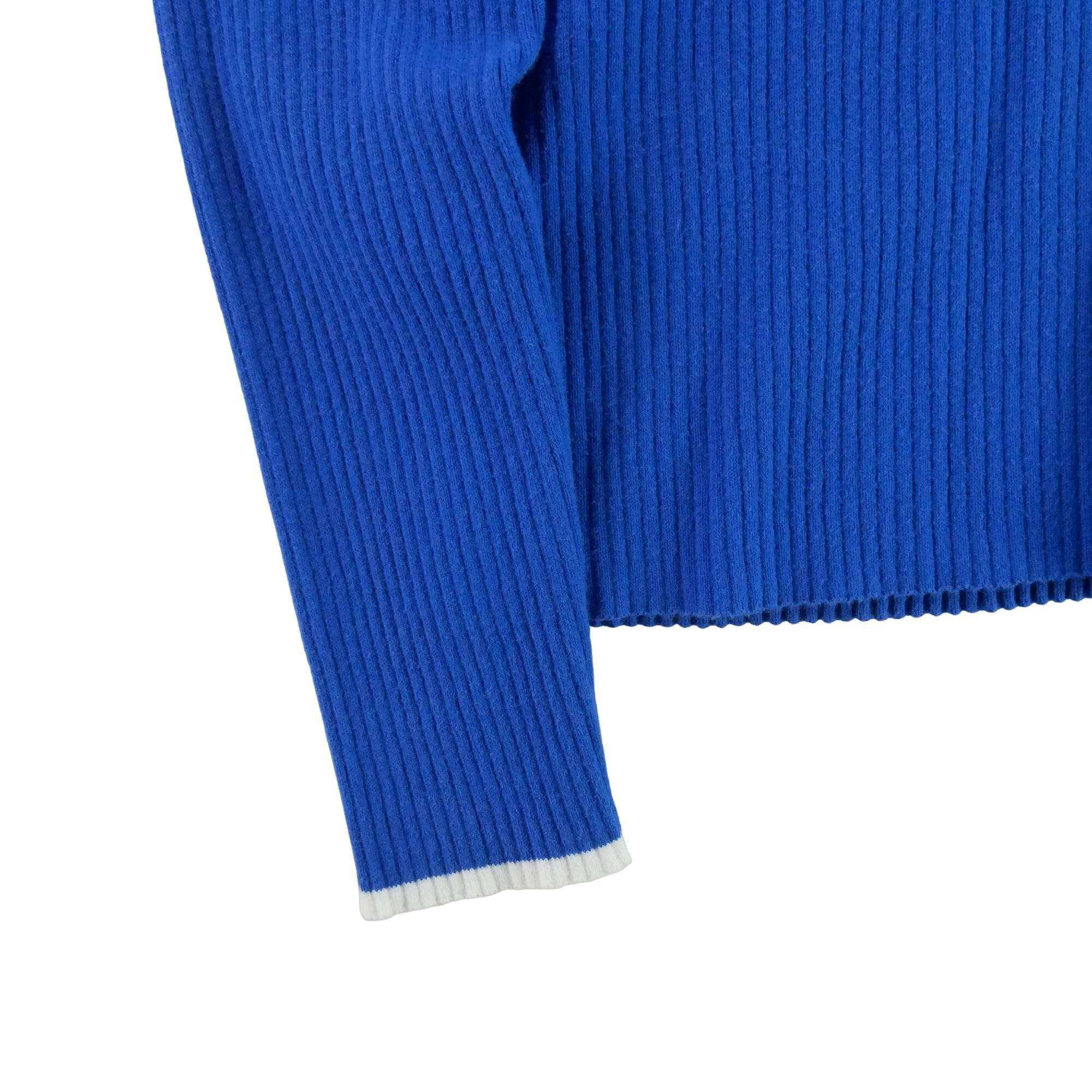 Seconda Mano - Maglione a collo alto blu da donna - Stato molto buono 4/6