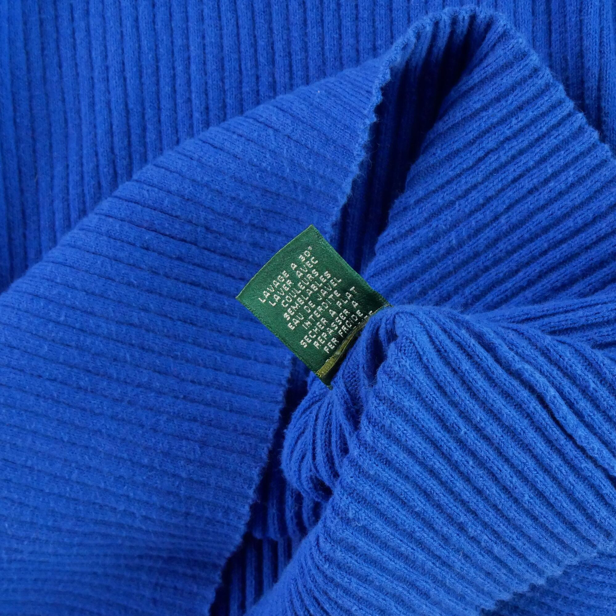 Seconda Mano - Maglione a collo alto blu da donna - Stato molto buono 6/6