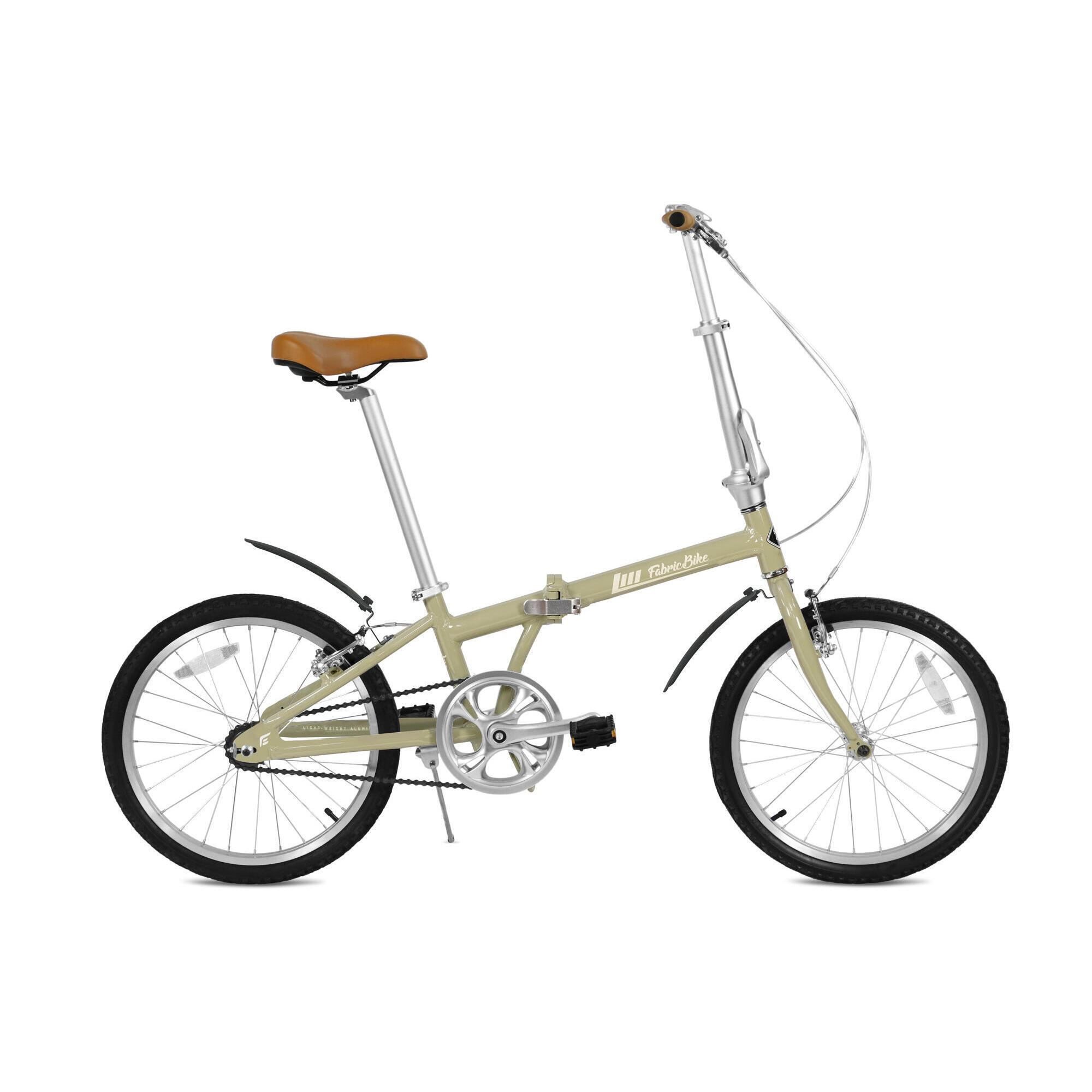 Fabricbike - Folding - Vélo Pliant Aluminium 20" Beige - Vélo Pliant - Beige - Kid Unique - Decathlon