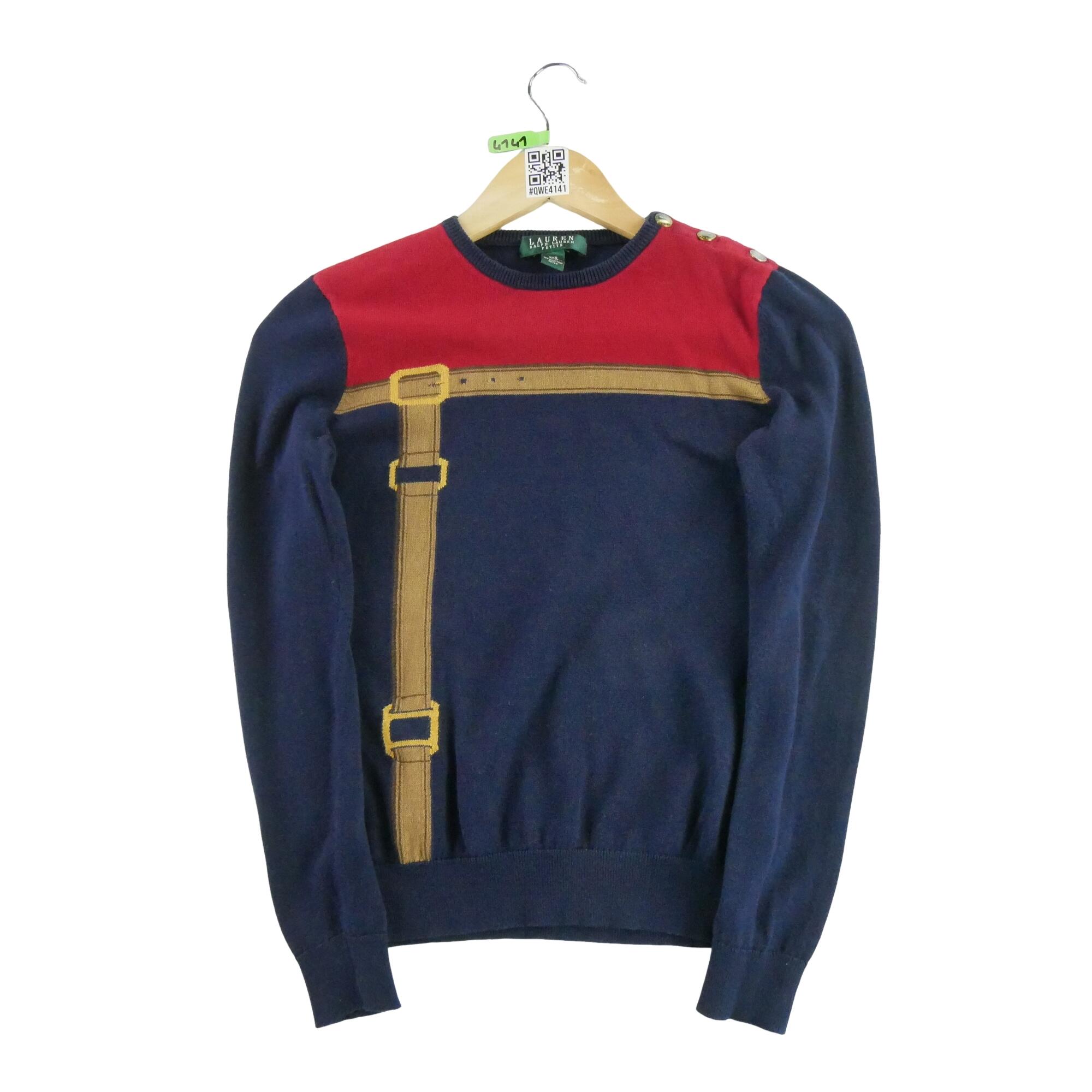 RALPH LAUREN Reconditionné - Pull Femme Marine - Très Bon État