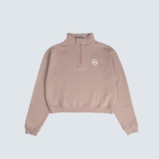 Felpa lifestyle donna con mezza zip AW25