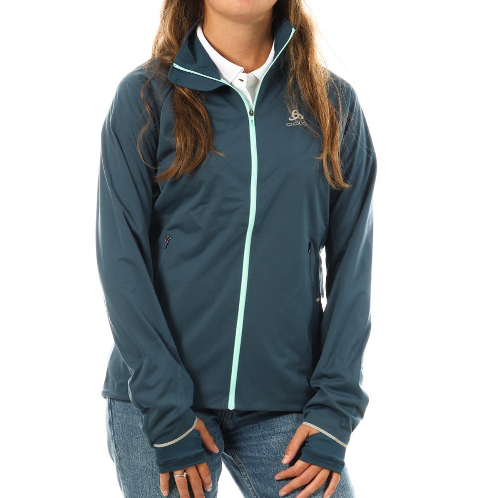 Women's ODLO Zeroweight Pro Blue Technical Running Jacket