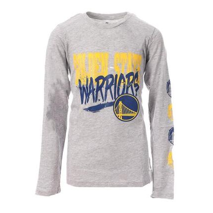 Golden State Warriors T-shirt Manches Longues Gris Garçon NBA Get Busy