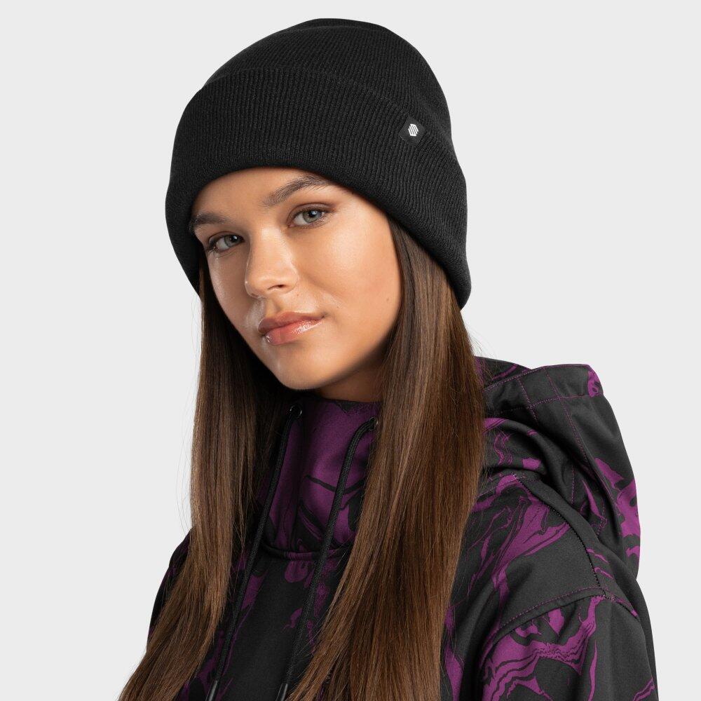 Bonnet hiver Sports d'hiver Homme et Femme Snowflake Black Noir 5/7