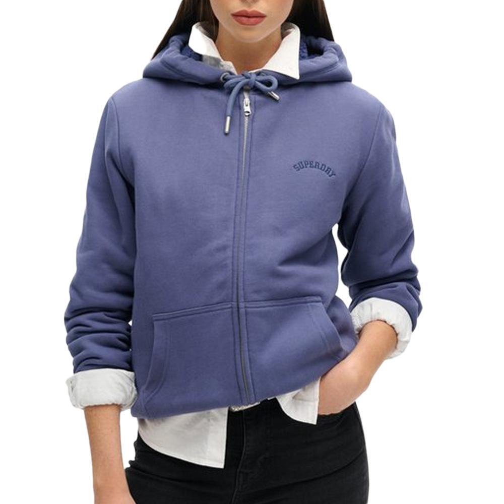 Superdry Women's Borg Zip Hoodie - Navy