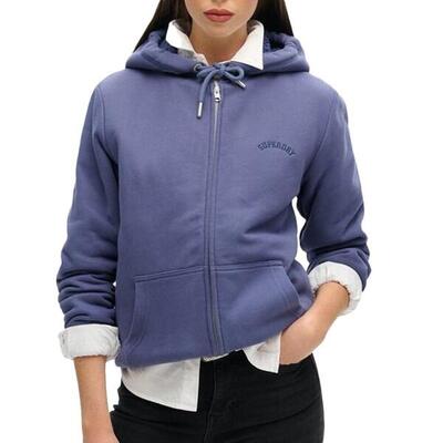 Felpa Donna Superdry Borg con Zip - Blu Navy XL
