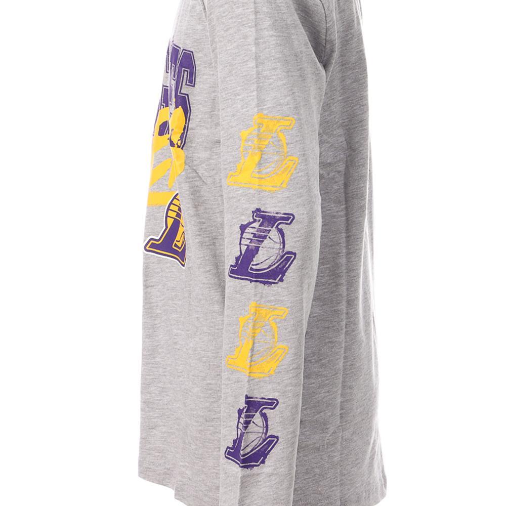 T-shirt Manches Longues Gris Garçon NBA Lak LOS ANGELES LAKERS 3/3