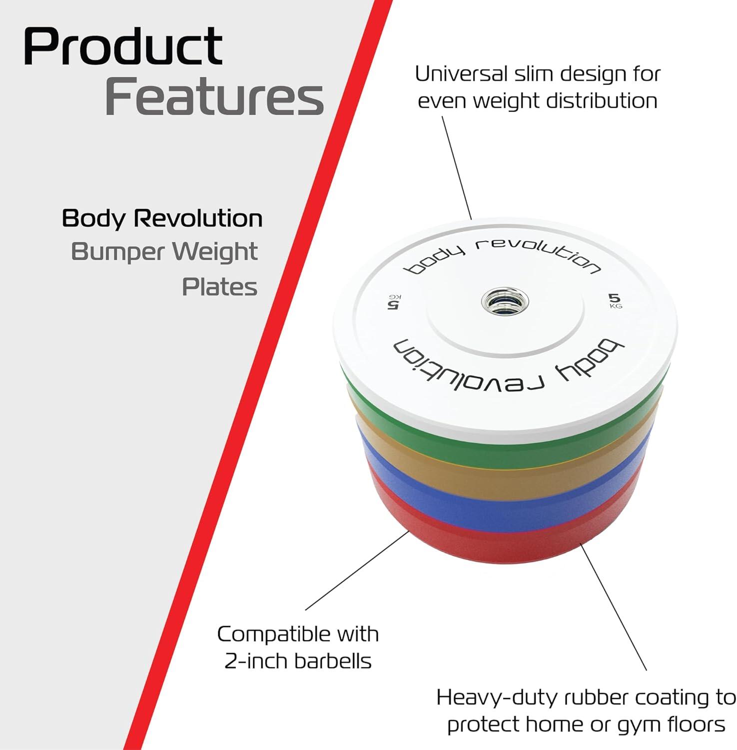 Body Revolution Olympic Bumper Plates Color 25kg para 2/6