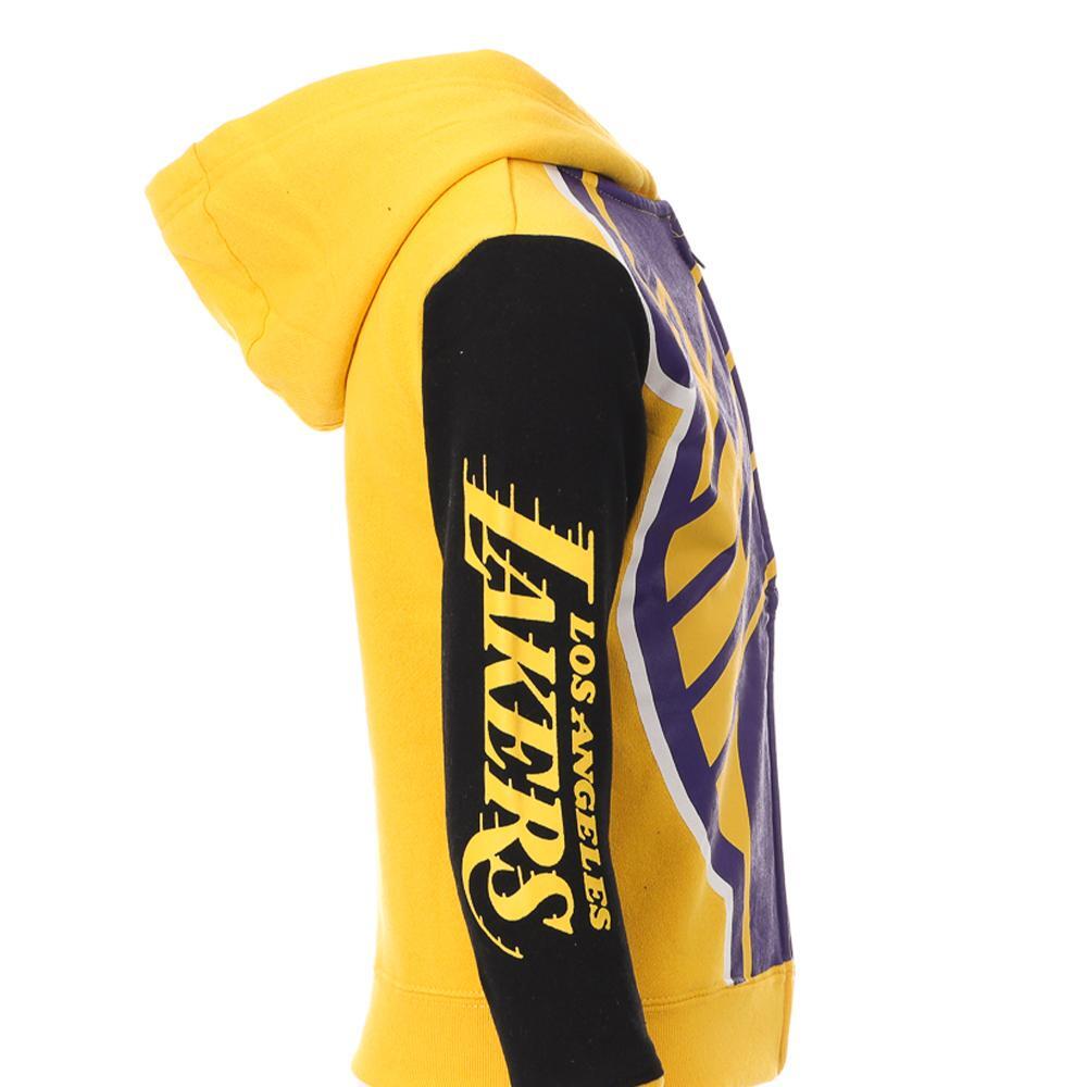 NBA Los Angeles Lakers Jungen Hoodie mit Reißverschluss Gelb/Lila 3/4
