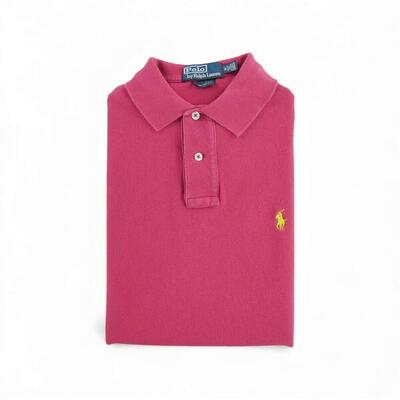 Tweedehands - korte mouw heren polo shirt roze - zeer goede staat