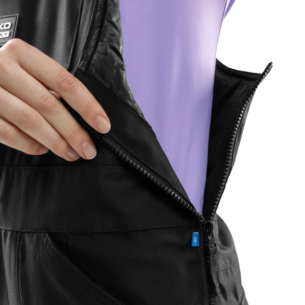 Damen Wintersport snowboard-trägerhose für B1-W Broad Peak Schwarz 5/8
