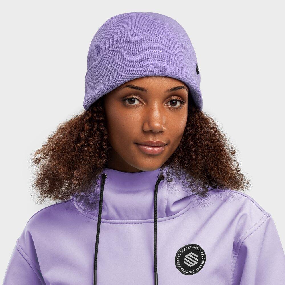 Bonnet hiver Sports d'hiver Homme et Femme Snowflake Violet Lavande 4/7