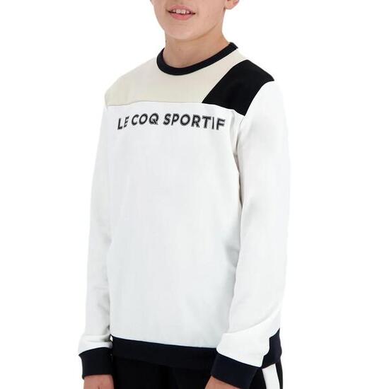 Sweat Blanc/Noir Garçon Le Coq Sportif Graphique