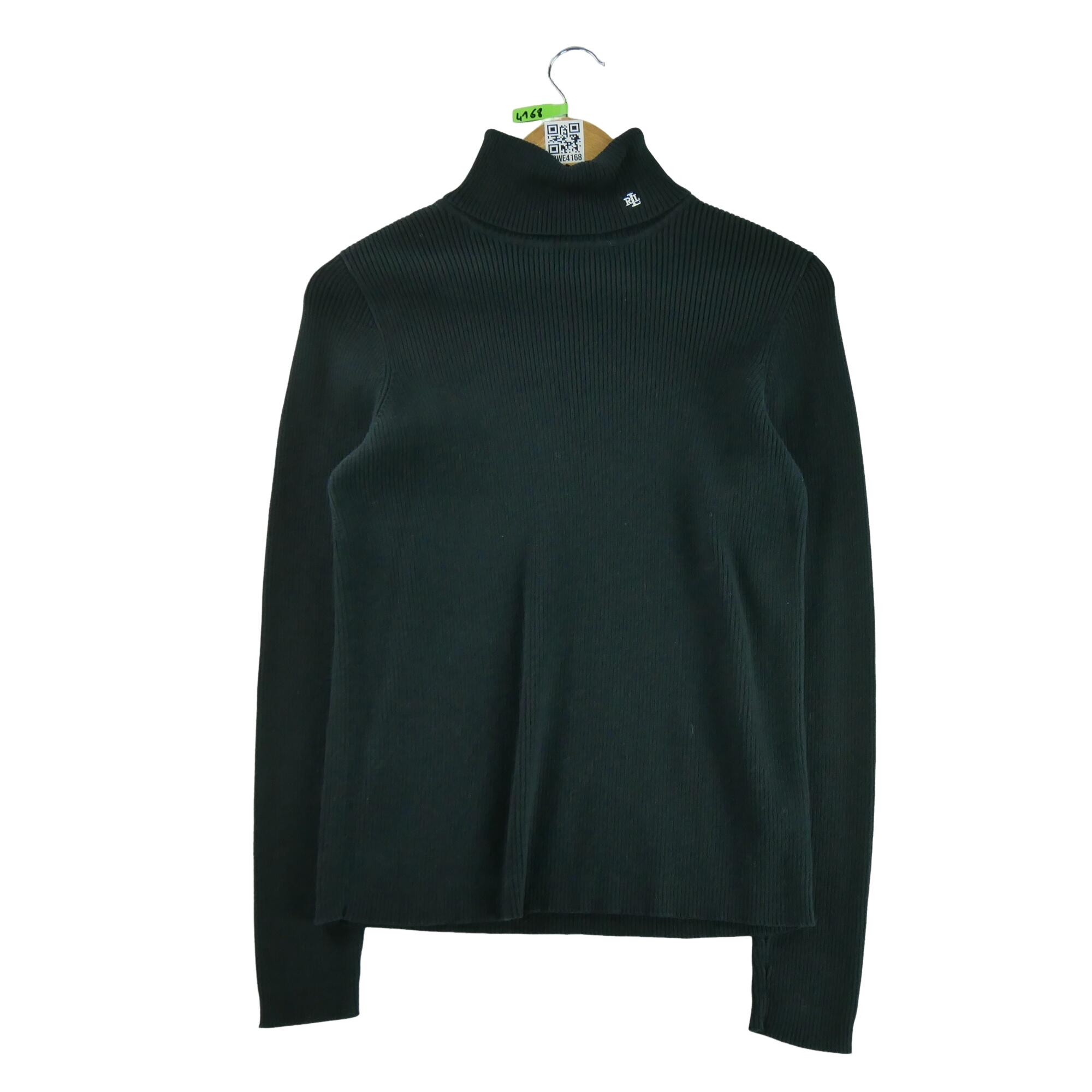 RALPH LAUREN Reconditionné - Pull Femme col roulé Noir - Très Bon État