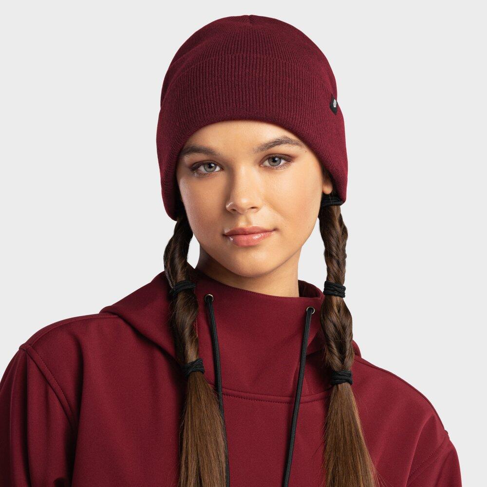Bonnet hiver Sports d'hiver Homme et Femme Snowflake Maroon Bordeaux 4/7