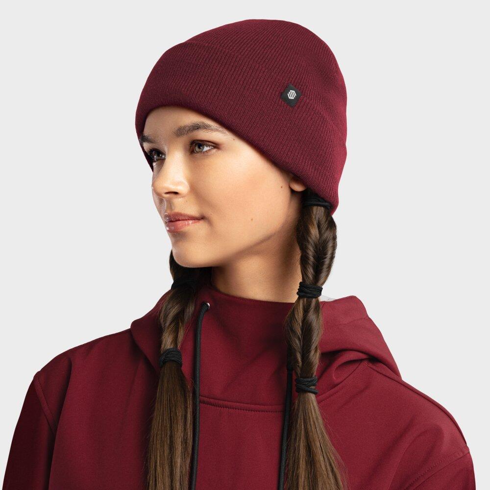 Bonnet hiver Sports d'hiver Homme et Femme Snowflake Maroon Bordeaux 5/7