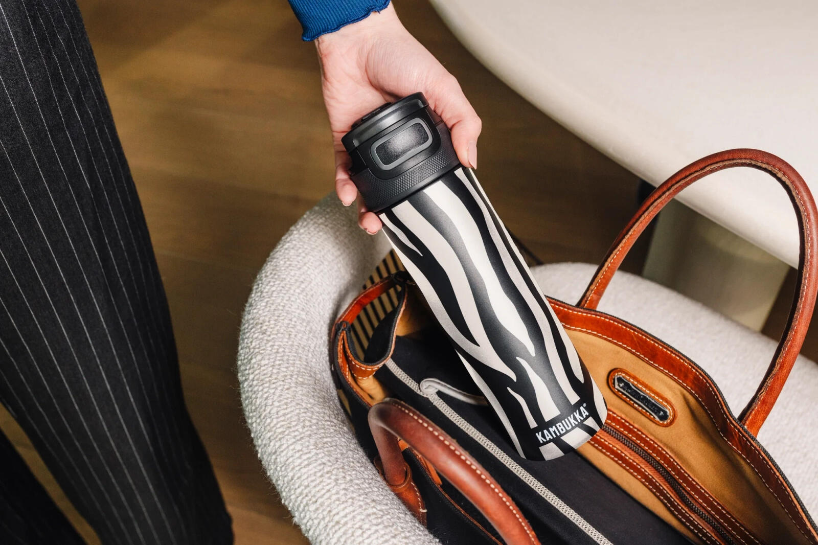 Termo Termoska Elton Insulated láhev 600 ml Zebra Jungle 6/6