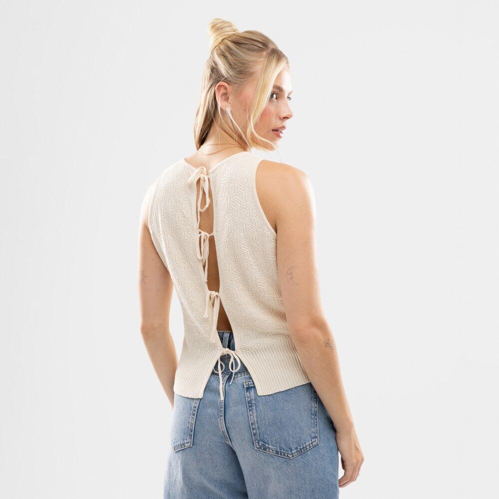 Top punto sin mangas mujer Ibiza IBZ Lace Sand Beige 6/7