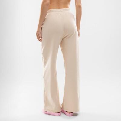 Dames lifestyle scuba-joggingbroek met wijde pijpen ibz iboshim ivory wit