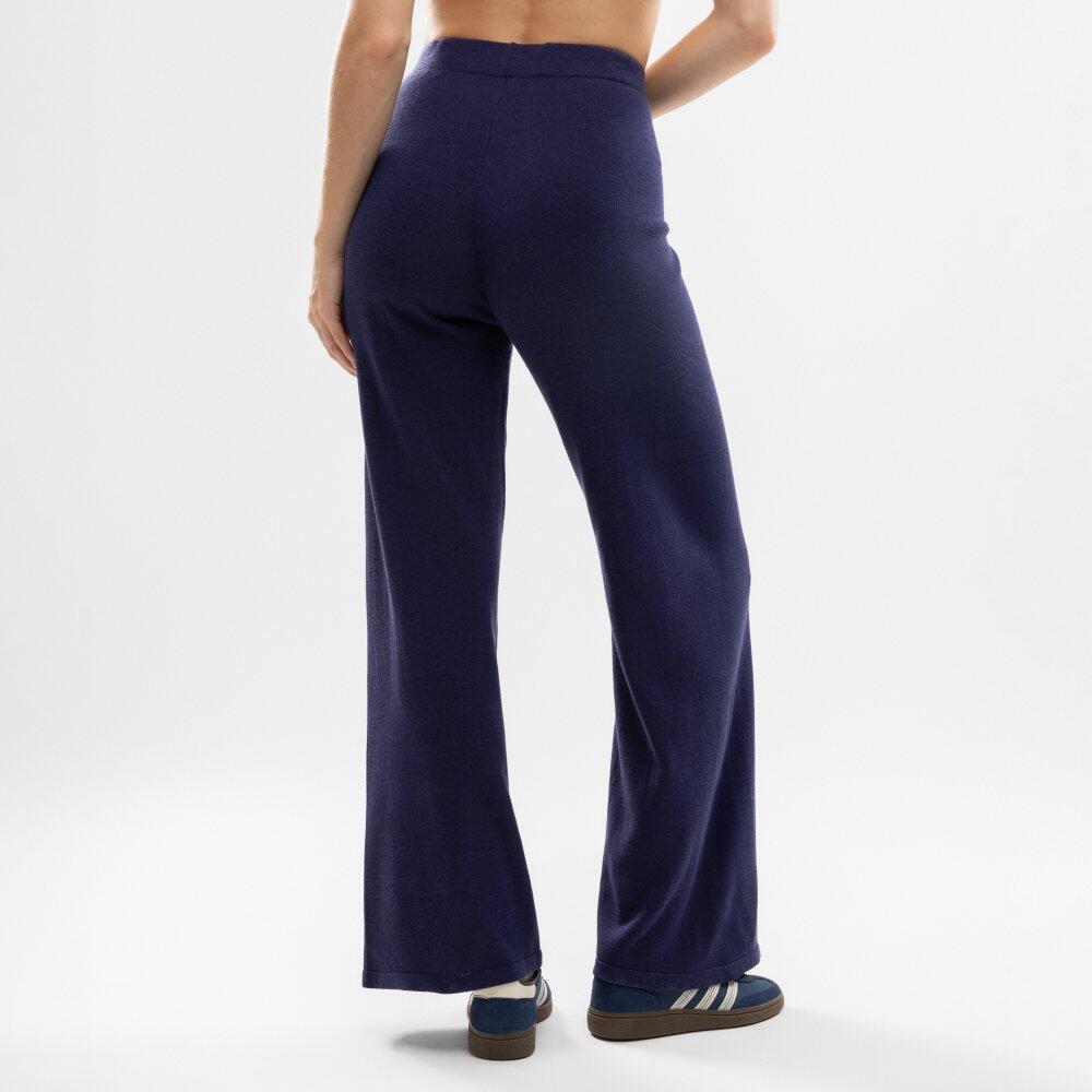 Pantalon large en maille femme IBZ Loom Navy Bleu 6/7