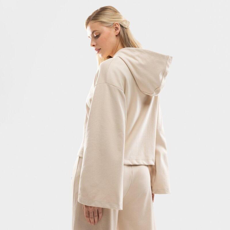 Dámská scuba cropped mikina IBZ Tanit Ivory