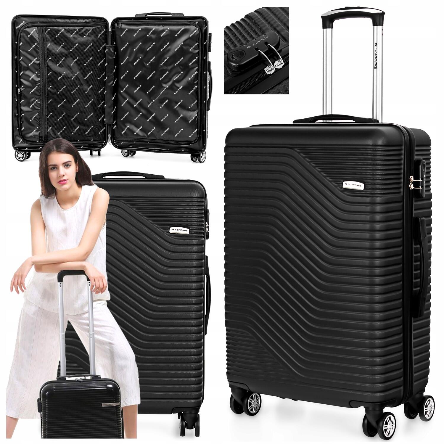 Walizka podróżna na kółkach Sapphire ST-140 DUO - duża ABS 7/7