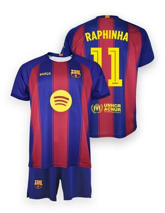 FC Barcelona Raphinha komplet koszulka spodenki junior box 2025/26