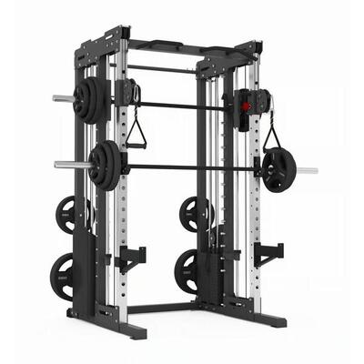 Professionelle Krafstation / Kabelzugstation: Dual Pulley, Smith Machine und