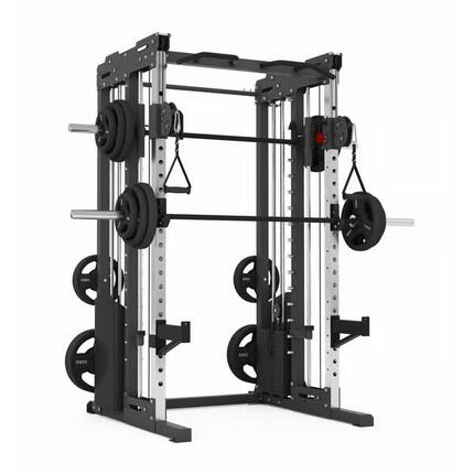 Professionelle Krafstation / Kabelzugstation: Dual Pulley, Smith Machine und