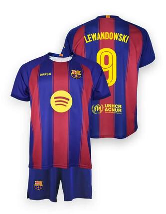 Maillot FC Barcelone 25-26 pour enfants, domicile - Lewandowski