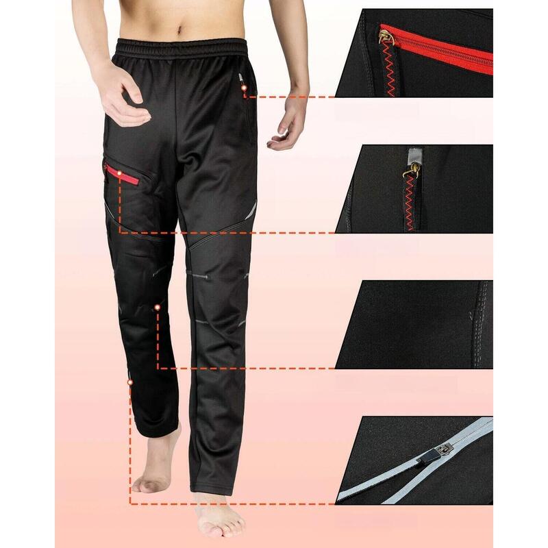 Pantaloni de ciclism termici din fleece pentru bărbați