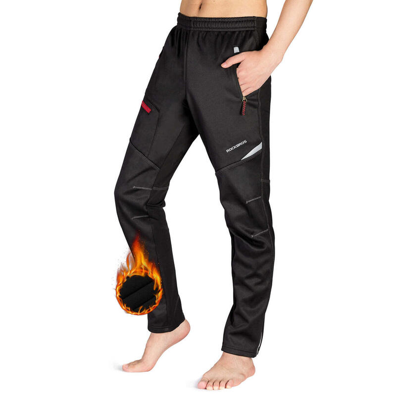 Pantaloni de ciclism termici din fleece pentru bărbați