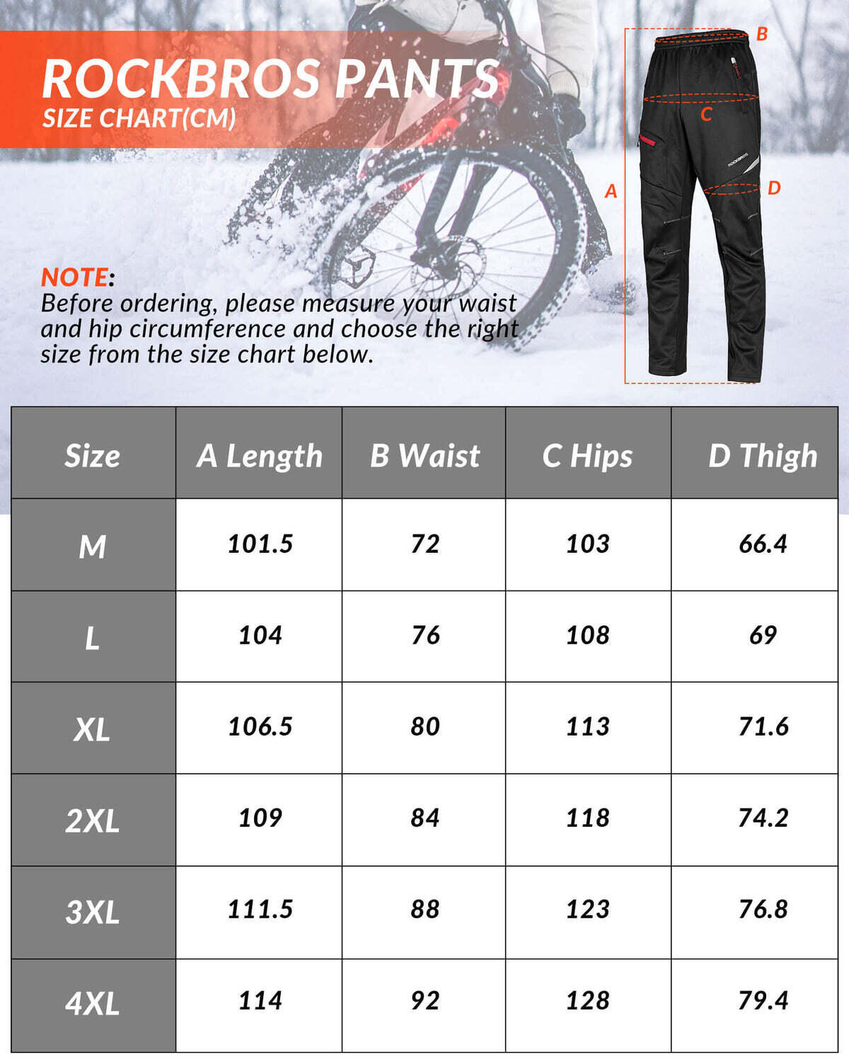 Pantalon Cyclisme Homme Polaire Thermique 4/4