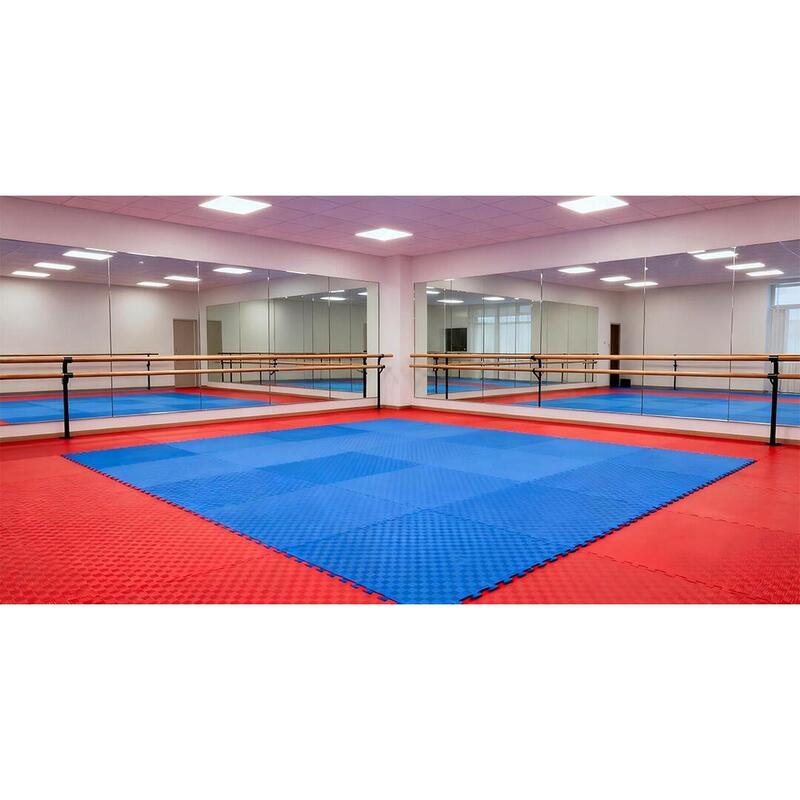Saltea Puzzle - Saltea Judo Tatami - Roșu Albastru - 5 Plăci 104x104cm