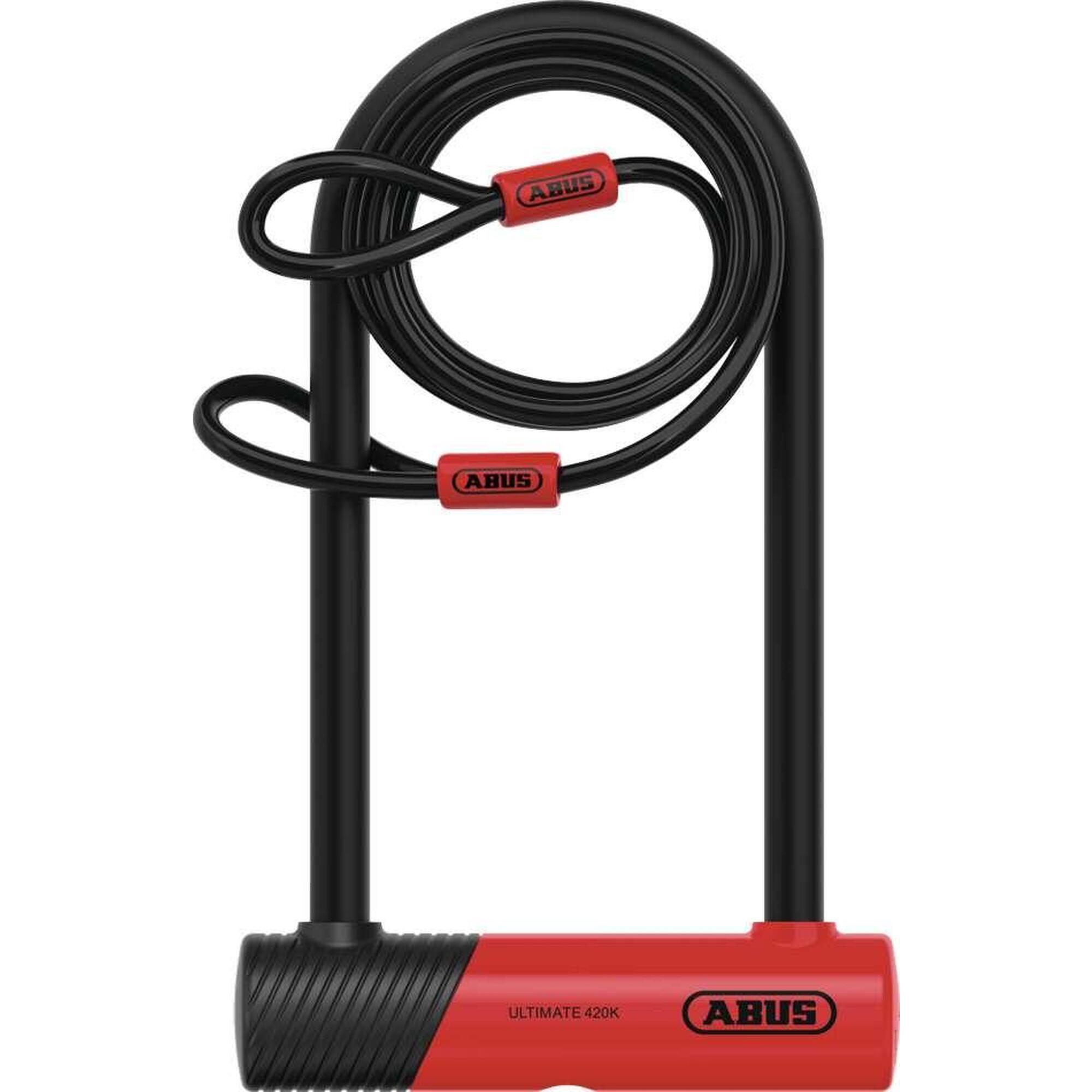 Abus - Abus Ultime Antivol En U 420k 150hb230 Ush + Cobra 10 120 - Antivol - Incolore - Decathlon