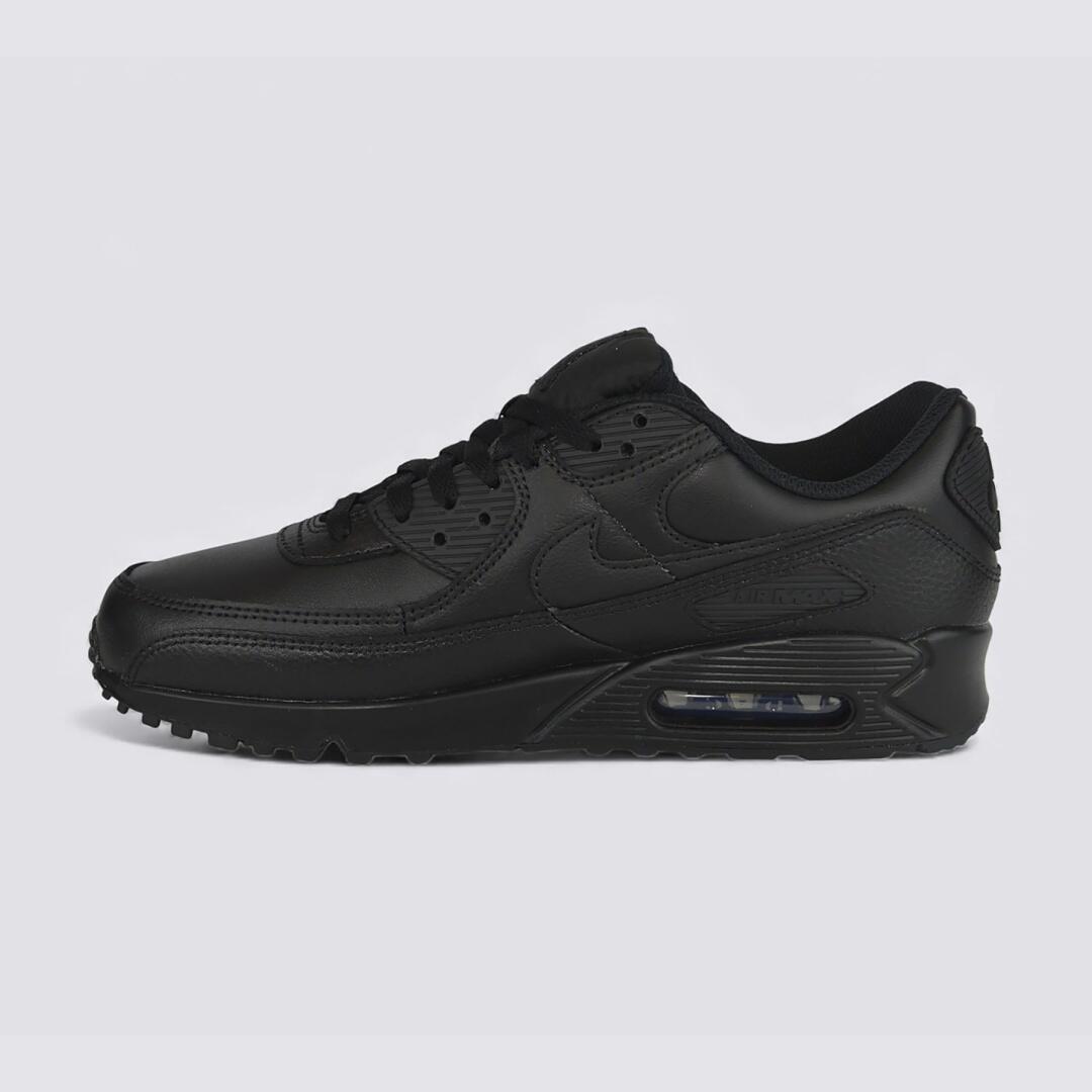 Nike Air Max 90 Leather Triple Black 3/7